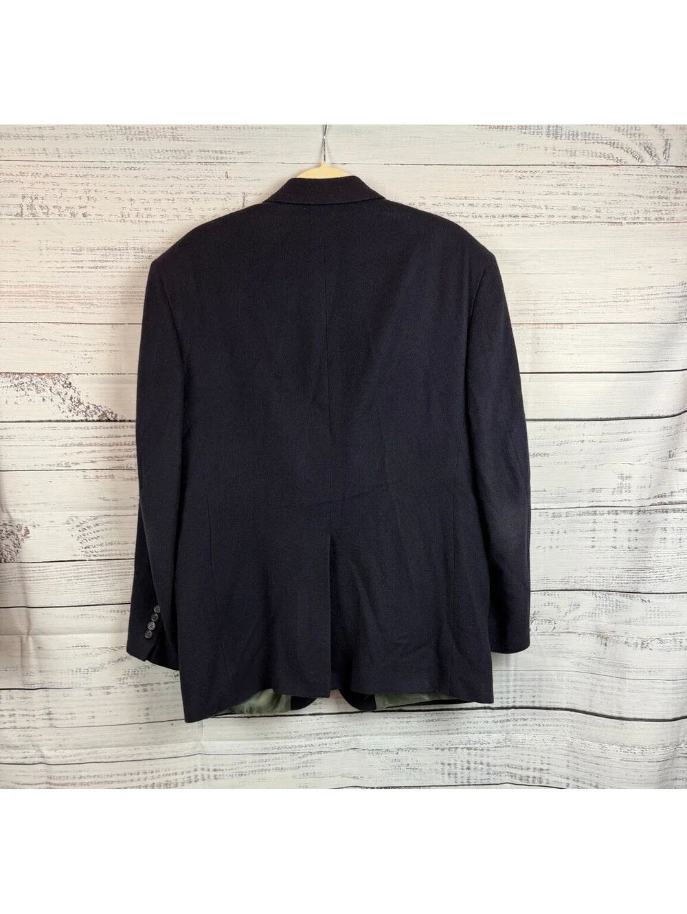 ROUNDTREE & YORKE blue gray undertone 100% camel hair mens jacket blazer 42R